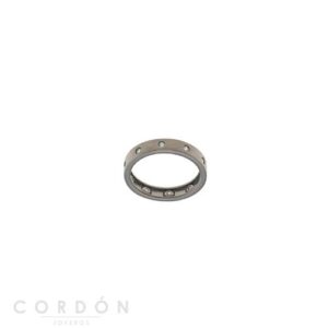 Sortija Plata Chapado Rutenio Mate Circonitas Salvatore 211S0128