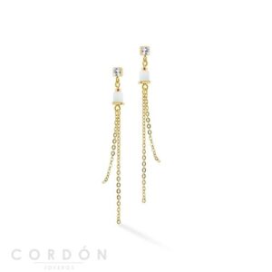 Pendientes GeoCUBE Precious & Slider Closure dorado pastel multicolor Coeur de Lion