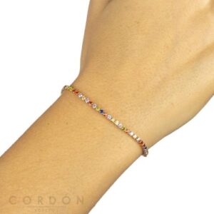 Pulsera Acabado Oro 18 Kt Multicolor Vidal Vidal