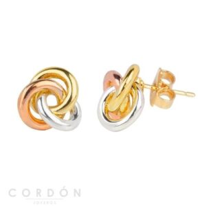 Pendientes Tricolor Nudo Redondeado Vidal Vidal