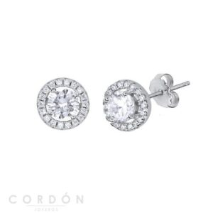 Pendientes Plata Rodiada Circonitas Vidal Vidal