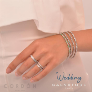 Sortija Plata Rodio Circonitas Blancas Baguets Salvatore 136S0328