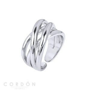 Anillo Plata Cuatro Tiras Cruzadas Vidal Vidal