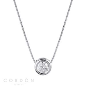 Collar Plata Rodiada Circonita Circular Vidal Vidal