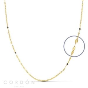Cadena Oro Amarillo 18k Diamantada 40cm x 1mm