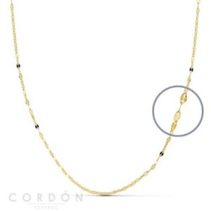 Cadena Oro Amarillo 18k Diamantada 40 cm