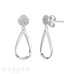 Pendientes Plata Largos Circonitas Vidal Vidal