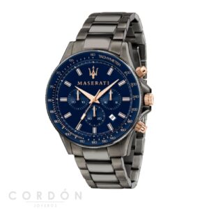 Reloj Maserati Sfida 44mm CHR Blue Dial BR Gun