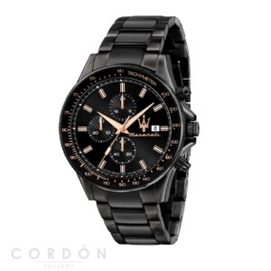 Reloj Maserati Sfida 44mm CHR Black Dial BR Black