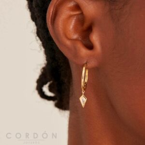 Pendientes de aro colgante Gold Sparkle Drop Ania Haie