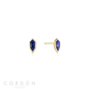 Pendientes Gold Lapis Emblem Stud Ania Haie