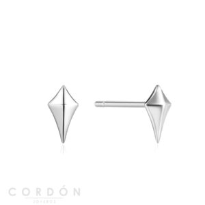 Pendientes Silver Diamond Shape Stud Ania Haie