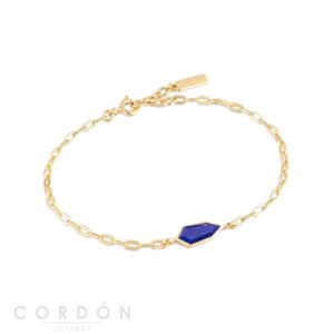 Pulsera Gold Lapis Emblem Chain Ania Haie