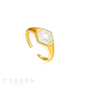 Anillo Compass Emblem Gold Adjustable Ania Haie