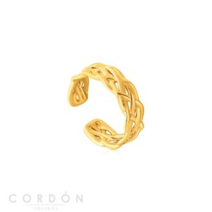 Anillo Gold Rope Wide Adjustable Ania Haie