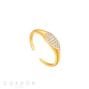 Anillo Gold Glam Adjustable Signet Ania Haie