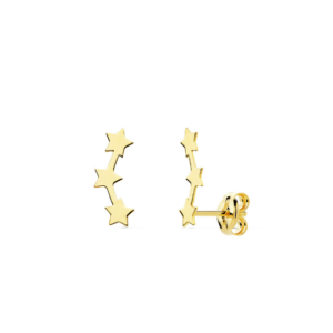 Pendientes Oro 18K Trepadores Estrella