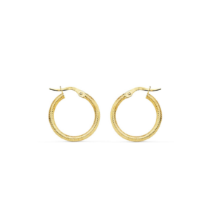 Pendientes Aro Criolla Espiga Oro 18K