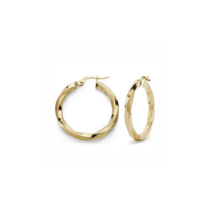 Aros Mate y Brillo Oro 18K