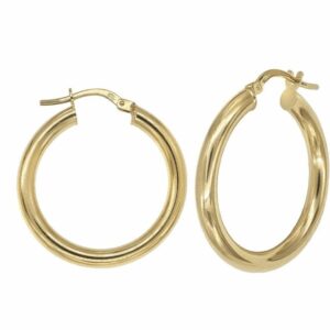 Pendientes Aros en Oro 3 x 20 mm