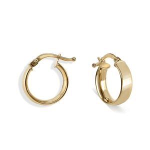 Pendientes Aros en Oro 4 x 11 mm