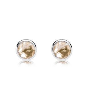 Pendientes Plata Champagne Redondo