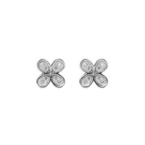 Pendientes Plata Circonitas Flor