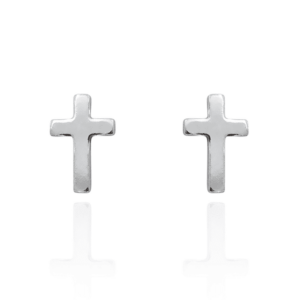 Pendientes Plata Cruz