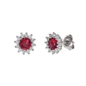 Pendientes Plata Estrella Roja