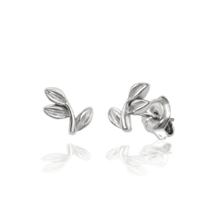 Pendientes Plata Hojas