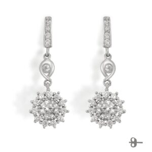 Pendientes en Oro Blanco Estrella