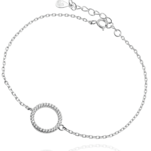 Pulsera Plata Círculo Circonitas