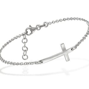 Pulsera Plata Cruz