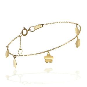 Pulsera en Oro Flores