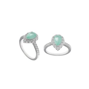 Sortija Cristal Verde Menta Pera Salvatore 112S0263
