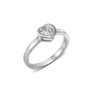 Sortija Plata Corazón Circonita