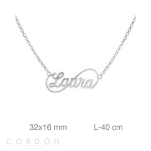 Gargantilla Personalizada Infinito Entrelazado Plata