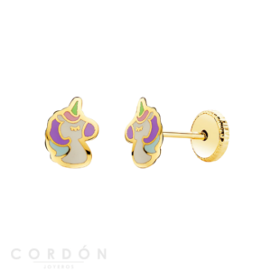 pendientes-oro-amarillo-18k-unicornios-tricolor