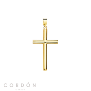 colgante-en-oro-cruz-circular-lisa