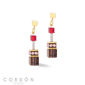 pendientes-geocube-multicolor-arco-iris-oro-coeur-de-lion