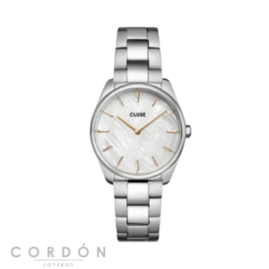 reloj-cluse-feroce-petite-white-pearl