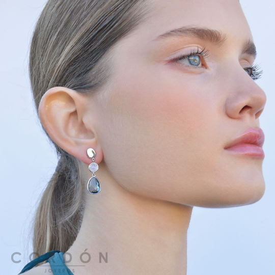 pendientes-plata-chapado-dorado-aro-tres-pinchos-multicolor-salvatore