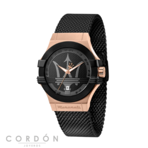 reloj-maserati-potenza-auto-40mm-3h-black-dial-mesh-br-blk
