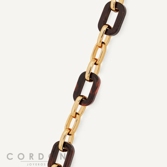 pulsera-acabado-oro-18-kt-eslabones-y-carey-grueso-vidal-vidal