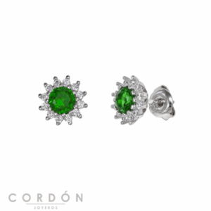 pendientes-plata-estrella-verde