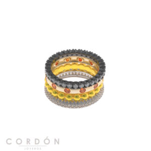 sortija-plata-rosa-dorado-pinchos-y-cadena-barbada-salvatore