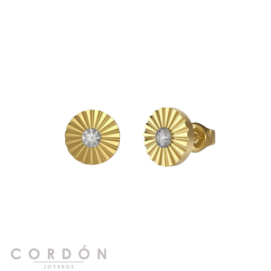 pendientes-guess-studs-party-boton-facetado-oro