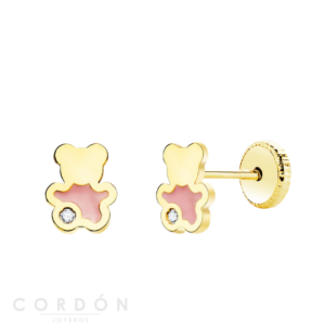 pendientes-oro-oso-rosa