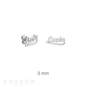 Pendientes Personalizados Nombre Plata