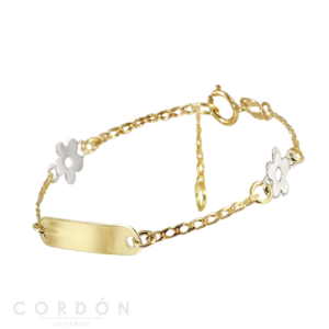 pulsera-bebe-en-oro-bicolor-flores